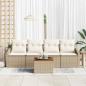 Preview: Gartensofa-set 5 stk. Beige und Creme Poly-Rattan