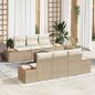 Preview: ARDEBO.de - Garten-Sofa-Set 7 stk. Beige Poly Rattan