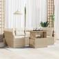 Preview: ARDEBO.de - Gartensofa-set 7 stk. Beige Poly Rattan