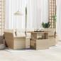Preview: ARDEBO.de - Garten-Sofa-Set 7 stk. Beige Poly Rattan
