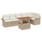 Preview: Garten-Sofa-Set 7 stk. Beige Poly Rattan