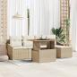 Preview: ARDEBO.de - Garten-Sofa-Set 6 stk. Beige Poly Rattan