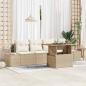 Preview: ARDEBO.de - Garten-Sofa-Set 5 stk. Beige Poly Rattan