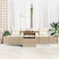 Preview: Garten-Sofa-Set 5 stk. Beige Poly Rattan