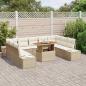 Preview: Garten-Sofa-Set 10 stk. Beige Poly Rattan