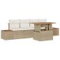 Preview: Garten-Sofa-Set 5 stk. Beige Poly Rattan