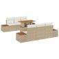 Preview: Garten-Sofa-Set 7 stk. Beige Poly Rattan