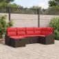 Preview: ARDEBO.de - Sofa Set 6 stk. Braun Poly-Rattan