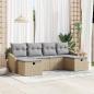 Preview: ARDEBO.de - Gartensofa-set 6 stk. Poly-Rattan