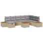 Preview: Gartensofa-set 9 stk. Beige Poly-Rattan