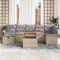 Preview: Gartensofa-set 8 stk. Beige Poly-Rattan
