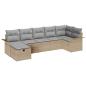 Preview: Gartensofa-set 7 stk. Poly Rattan