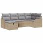 Preview: Gartensofa-set 6 stk. Poly Rattan