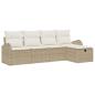 Preview: Gartensofa-set 5 stk. Beige Poly-Rattan