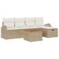 Preview: Gartensofa-set 6 stk. Beige Poly Rattan