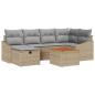 Preview: Gartensofa-set 7 stk. Beige Poly Rattan