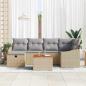 Preview: Gartensofa-set 7 stk. Beige Poly Rattan