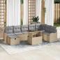 Preview: ARDEBO.de - Gartensofa-set 9 stk. Beige Poly-Rattan