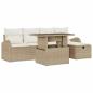 Preview: Gartensofa-set 6 stk. Beige Poly-Rattan