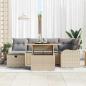 Preview: Garten-Sofa-Set 7 stk. Beige Poly-Rattan