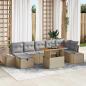 Preview: ARDEBO.de - Garten-Sofa-Set 8 stk. Beige Poly-Rattan