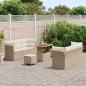 Preview: Gartensofa-set mit Kissen 9 pcs Beige und Creme Poly-Rattan