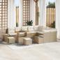 Preview: ARDEBO.de - Gartensofa-set 12 Stk. 11-Sitzanzahl Beige Poly Rattan