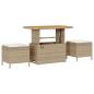 Preview: Gartensofa-set 11 stk. 8-Sitzanzahl Beige und Creme Poly-Rattan