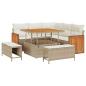 Preview: Gartensofa-set 9 stk. 8-Sitzanzahl Beige und Creme Poly-Rattan