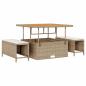 Preview: Gartensofa-set 9 stk. 8-Sitzanzahl Beige und Creme Poly-Rattan