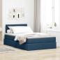 Preview: ARDEBO.de - LED-Speicherbett mit Matratze Blau 120 x 190 cm Stoff