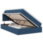 Preview: LED-Speicherbett mit Matratze Blau 120 x 190 cm Stoff