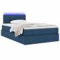 Preview: LED-Speicherbett mit Matratze Blau 120 x 190 cm Stoff