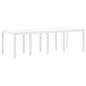 Preview: Gartentisch Weiß 250 x 100 x 73 cm Poly-Rattan