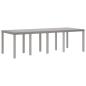 Preview: Gartentisch Hellgrau 250 x 100 x 73 cm Poly-Rattan