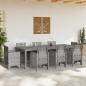 Preview: Gartentisch Hellgrau 250 x 100 x 73 cm Poly-Rattan