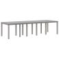 Preview: Gartentisch Hellgrau 300 x 100 x 73 cm Poly-Rattan