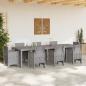 Preview: Gartentisch Hellgrau 300 x 100 x 73 cm Poly-Rattan
