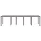 Preview: Gartentisch Hellgrau 300 x 100 x 73 cm Poly-Rattan