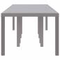 Preview: Gartentisch Hellgrau 300 x 100 x 73 cm Poly-Rattan