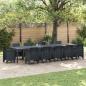 Preview: ARDEBO.de - Gartentisch Anthrazit 400 x 100 x 73 cm Poly-Rattan
