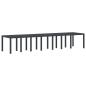 Preview: Gartentisch Anthrazit 400 x 100 x 73 cm Poly-Rattan