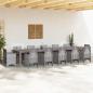 Preview: Gartentisch Hellgrau 400 x 100 x 73 cm Poly-Rattan