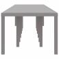 Preview: Gartentisch Hellgrau 400 x 100 x 73 cm Poly-Rattan