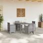 Preview: Garten Essgruppe 5 stk. Hellgrau Polypropylen