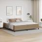 Preview: ARDEBO.de - Bettrahmen mit Matratze Cappuccino 200 x 200 cm Stoff