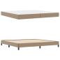 Preview: Bettrahmen mit Matratze Cappuccino 200 x 200 cm Stoff