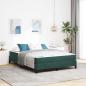 Preview: ARDEBO.de - Boxspringbett mit Matratze Dunkelgrün 160 x 220 cm Stoff