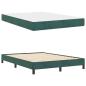 Preview: Boxspringbett mit Matratze Dunkelgrün 160 x 220 cm Stoff