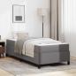 Preview: ARDEBO.de - Bettrahmen mit Matratze Grau 80 x 200 cm Stoff